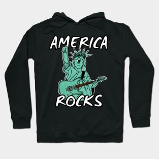 Statue Of Liberty Guitar Electric Guitarist 4th July Hoodie